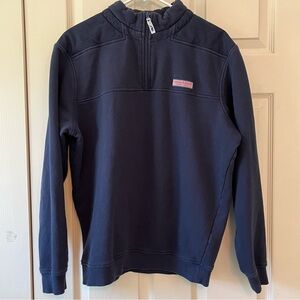 Vineyard Vines Men's Quarter Zip Pullover Sweatshirt Navy Blue Size Medium